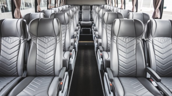 56 passenger charter bus interior compton